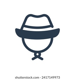 Stylish Garden Hat Vector Icon Illustration