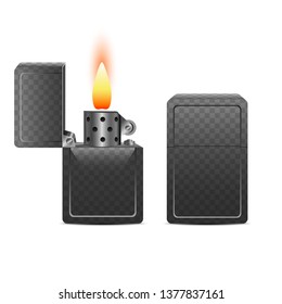 Stylish gasoline lighter vector design illustration