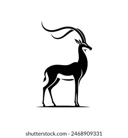 Stylish Gazelle Silhouette: Premium Vector Art for Animal and Wildlife Themed Projects