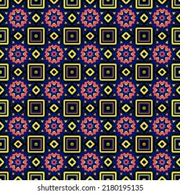 Stylish geometric abstract background. Seamless vector pattern, tracing.