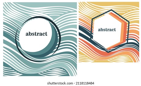 Stylish and geometric abstract curvy line art template. Perfect for social media posts, mobile apps, banner designs and web ads. Vector fashion background.