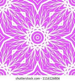 Stylish geometric background. Seamless vector illustration. Pattern for design, interior, mandala fashion.