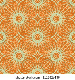 Stylish geometric background. Seamless vector illustration. Pattern for design, interior, mandala fashion.