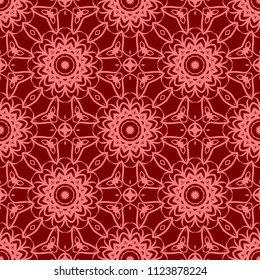 Stylish geometric background. Seamless vector illustration. Pattern for design, interior, mandala fashion.