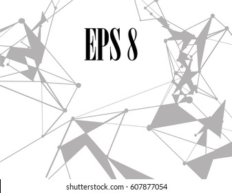 Stylish geometric background for your text. Lines, pattern, future. Background of technology. The stars of the constellation. Stylish abstract background.