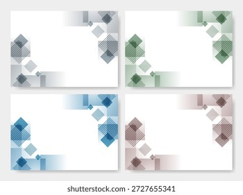Stylish geometric business background set, vector illustration