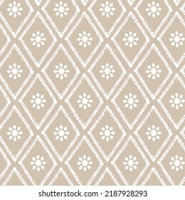 Elegante fondo geométrico de flores beige. Patrón vectorial sin foco.impresión floral colorida.Patrón Talavera. Azulejos portugal. Ornamento turco. Mosaico de azulejos marroquí.
