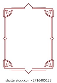 Elegante marco geométrico con líneas intrincadas, perfecto para diseño de invitación, tarjeta o póster.