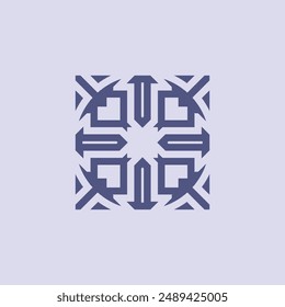 Stylish geometric letter X logo design template for tile modern companies