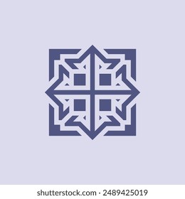 Stylish geometric letter X logo design template for tile modern companies