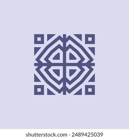 Stylish geometric letter X logo design template for tile modern companies