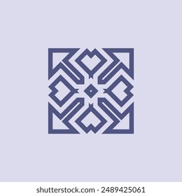 Stylish geometric letter X logo design template for tile modern companies