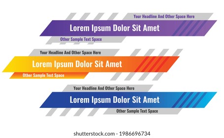 stylish geometric lower third template design