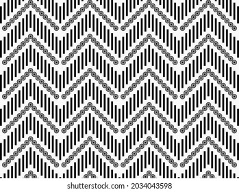 Patrón geométrico elegante. Textura monocroma étnica. Resumen de fondo geométrico.Vector de patrón sin soldadura en blanco y negro.