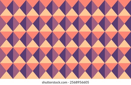 Stylish geometric pattern featuring an array of pastel-toned triangles. Ideal for backgrounds, website design, textile prints, and modern branding projects.