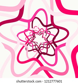 Stylish geometric pattern. Ornament of lines and curls. Linear abstract background.