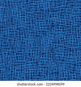 Stylish geometric pattern with randomly dispoused squares. Blue color. Seamless pattern for fabric print, wallpapers, banners, gift wrapping paper. Vector illustration