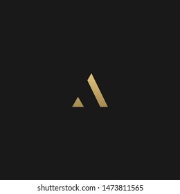 Stylish geometric patterned A initial based letter icon logo