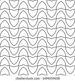 Stylish geometric pattern.Vector seamless background.Abstract graphic monochrome texture.