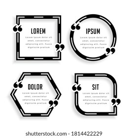 stylish geometric quotation template design