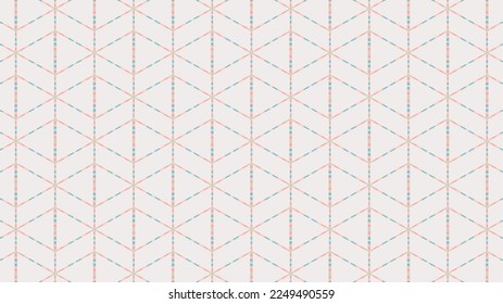 Stylish and geometric seamless pattern background vector material. Wide size. (16 to 9)