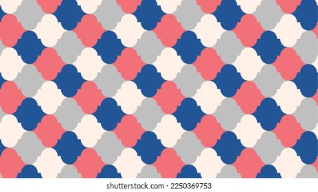Stylish and geometric seamless pattern background vector material. Wide size. (16 to 9)