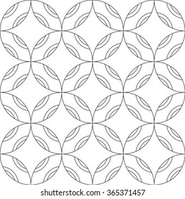 Stylish geometric texture. Monochrome. Vector illustration. Seamless pattern.