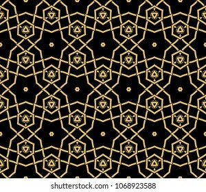 Stylish geometric texture. Repeating background with chaotic lines.Vector ornament illustration. For design, wallpaper, fashion, print.