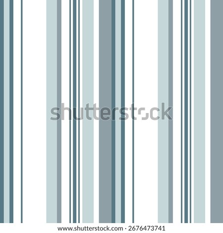 Stylish Geometric Vertical Lines Fabric Texture. Seamless Vertical Stripe Pattern in Blue Tones. Modern Abstract Striped Background Design. Oceanic Blue and White Striped Digital Paper.