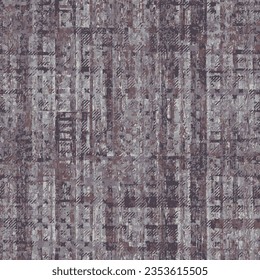 stylish geometric vintage texture effects seamless pattern design in vector digital print on linen textured. Trendy 2024 designs