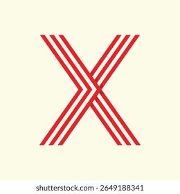Elegante design geométrico X Logo.