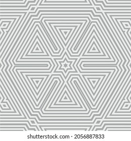  Stylish geometrical seamless Striped linear pattern, Ethnic Monochrome Texture, Vector illustration, Lines Maze Lattice, pattern with bulge oblique bands, Endless abstract texture background.