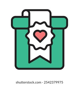 Icono de regalo elegante que representa regalos, ideal para celebraciones