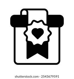 Icono de regalo elegante que representa regalos, ideal para celebraciones