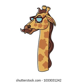 Stylish giraffe cartoon