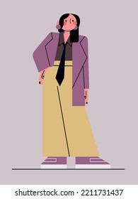 stylisches Mädchen in einer Jacke