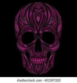 Stylish glamorous pink skull patterns