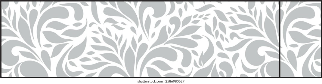 A stylish glass frosted film design featuring modern patterns and textures, perfect for enhancing privacy while allowing natural light to pass through. Ideal for office partitions, conference rooms
