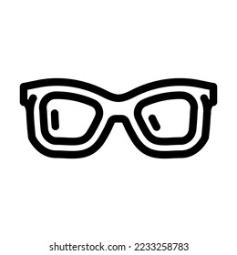 stylische Brillenrahmen-Symbol-Vektorgrafik. stylisches Brillenrahmenzeichen. isoliertes Kontursymbol