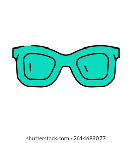 stylish glasses frame line icon vector. stylish glasses frame sign. isolated symbol illustration