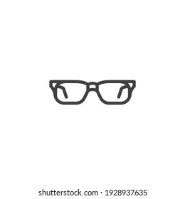 Stylish glasses line icon. Spectacles linear style sign for mobile concept and web design. Fashion eyeglasses outline vector icon. Symbol, logo illustration. Vector graphics