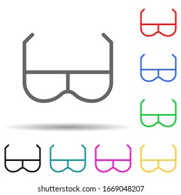 stylish glasses multi color style icon. Simple thin line, outline vector of web icons for ui and ux, website or mobile application