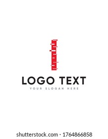 Plantilla de logotipo de letra brillante de tipo I, logotipo vectorial para identidad empresarial y de empresa 