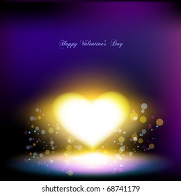 stylish glowing heart background