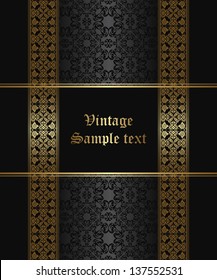 Stylish gold frame on a dark background. Original design