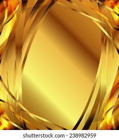 Stylish golden abstract background. Vector Illustration