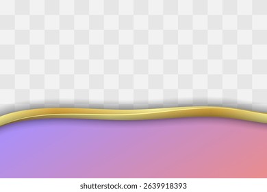 Stylish Golden with Beautiful Gradient Business Footer. Transparent Gradient Footer Background for Business Flyer, Banner, Website, Poster or More