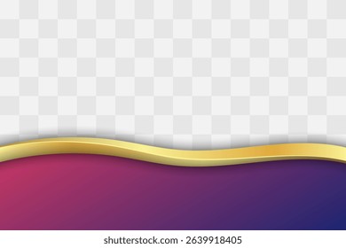 Stylish Golden with Beautiful Gradient Business Footer. Transparent Gradient Footer Background for Business Flyer, Banner, Website, Poster or More