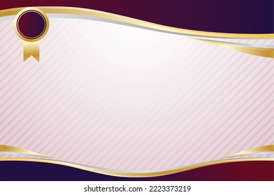 Stylish and golden certificate template design