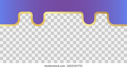 Stylish Golden Geometric Header Border Design for Business, Website, Banner, Flyer, Etc. High Quality Vector Border Design